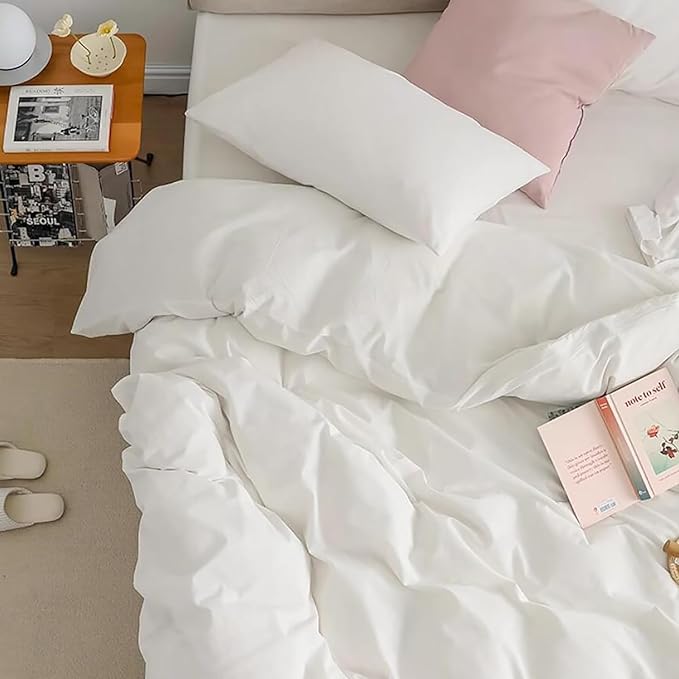 White Comforter Cal King Plain White Bedding Comforter Set California King Solid Color Plain Solid Blanket Quilts Cozy Durable Soft Modern Bedding Comforter Sets Women Men