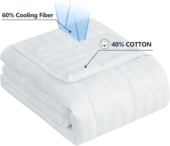 Weighted Blanket Twin Size (48"x72" 20lbs),Ultra Soft and Cozy Cooling Weighted Blanket Twin Size for Adult,Heavy Blanket with Machine Washable Soft Blanket, White