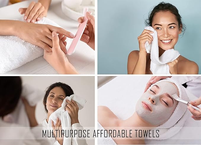 (Pack of 12 White Bath Towels Bulk 20x40 Inches -100% Cotton Economy Cheap Bath Towels for Commercial Uses, Gym, Salon, Spa & Hair -Lightweight Bath Towels Quick Drying -Bath Towels Sets Bulk