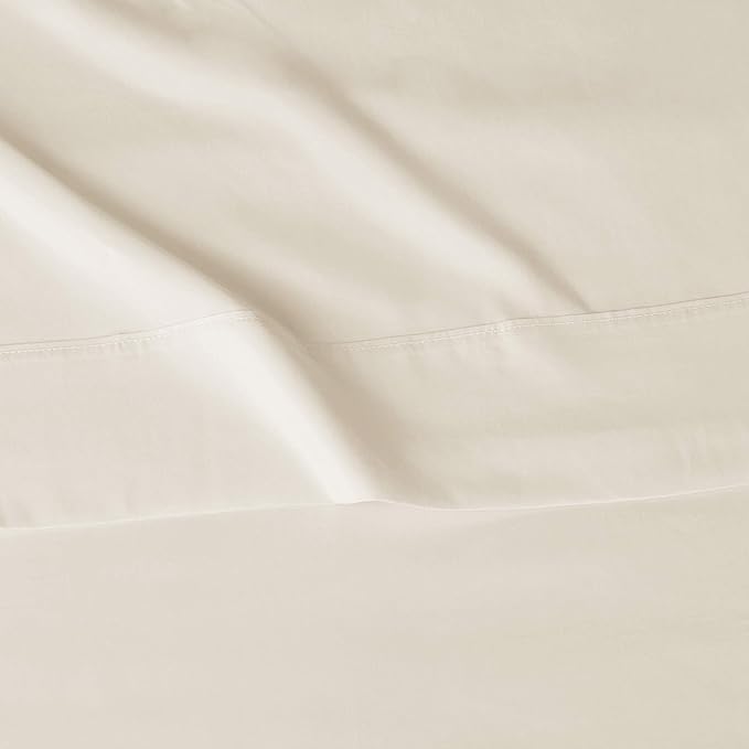 Amazon Basics Lightweight Super Soft Easy Care Microfiber Bed Sheet Set with 14" Deep Pockets - Full (Pack of 4), Beige, Solid