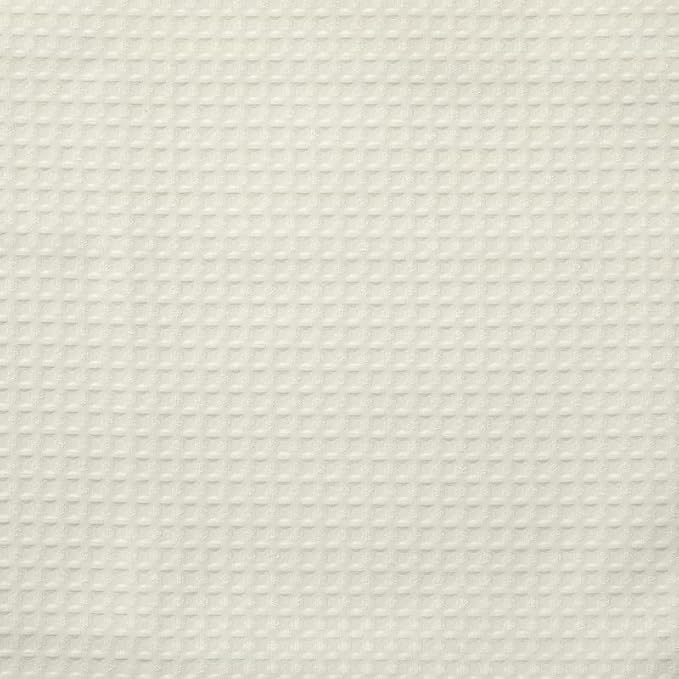 Barossa Design Long Fabric Waffle Weave Shower Curtain 78 inch Height, Hotel Luxury Spa, 230GSM Heavy Weight, Water Repellent, Machine Washable, Cream, 71x78