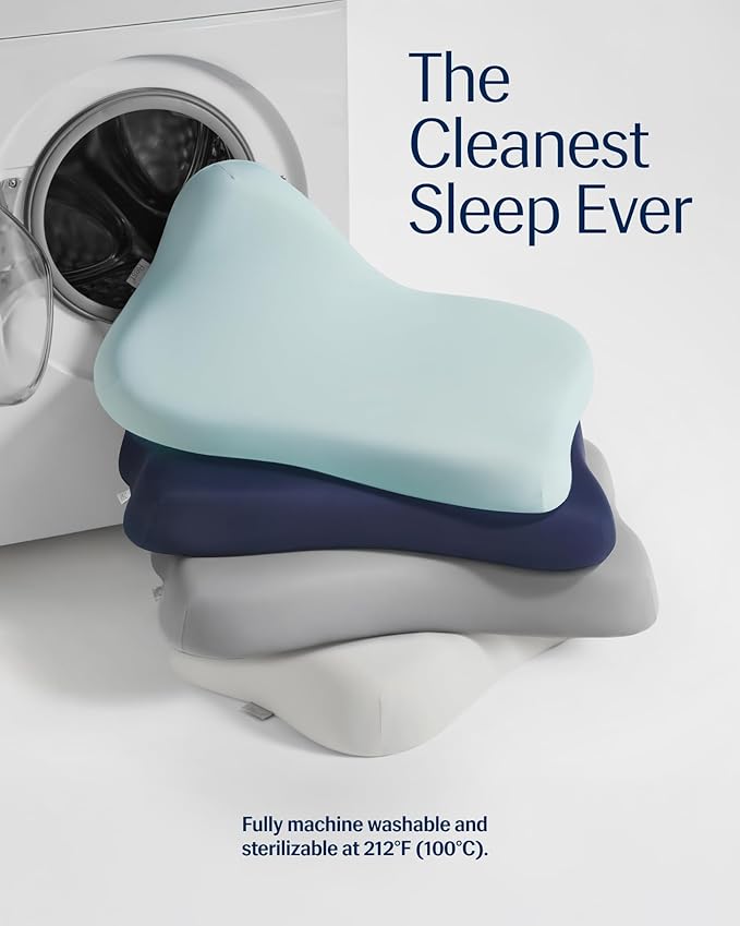 REST® Evercool® Cooling Pillow, Set of 2, Instant Cool-to-Touch Shell Fabric & Breathable Silicone Sponge Core for All-Night Temperature Regulation & Ergonomic Support, Low Height, Light Gray