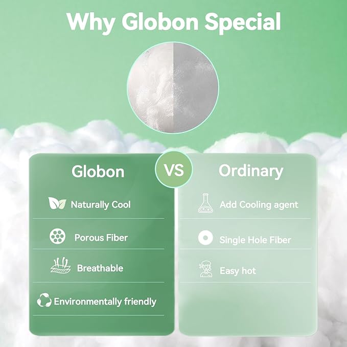 Globon Lightweight Comforter King Size,Summer Blanket for Hot Sleepers Keep Cool,Silk Soft Bamboo Viscose Shell,Organic Breathable Fill,Double Stitch,Sage Green