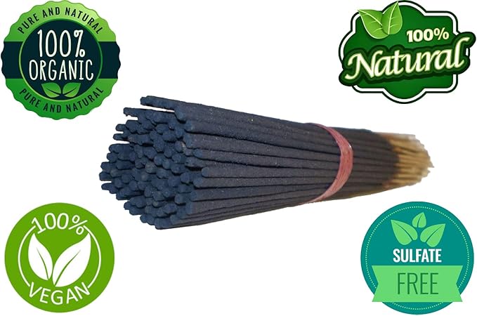 Yajna-Patchouli-Incense-Sticks 100%-Natural-Handmade-Hand-Dipped Organic-Chemicals-Free for-Purification-Relaxation-Positivity-Yoga-Meditation The-Best-Woods-Scent (100 Sticks (150GM))