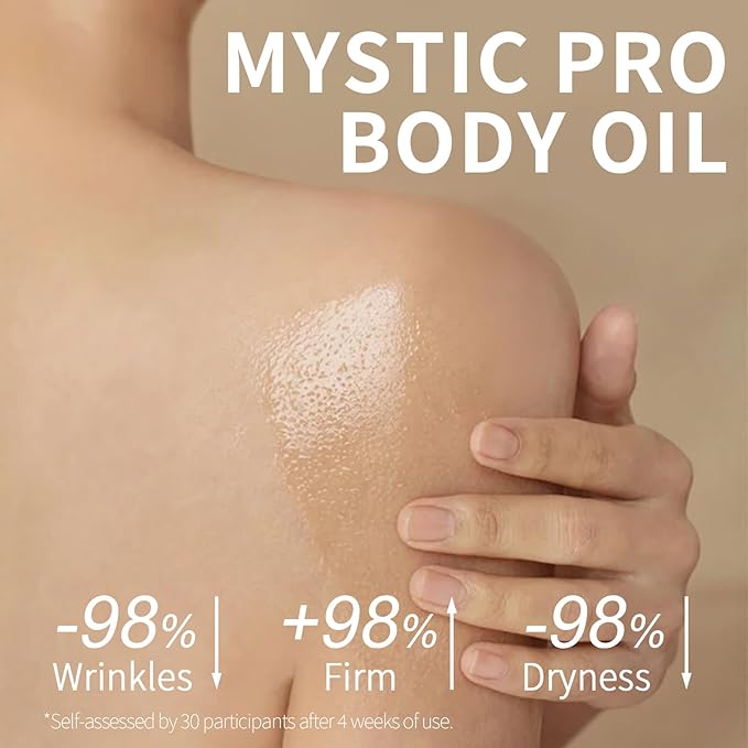 Mystic Body Firming Oil Deep Lasting Hydration and Firming Skin for Full Body Skin Tightening Body Oil After Shower 4.23 fl oz (Citrus)