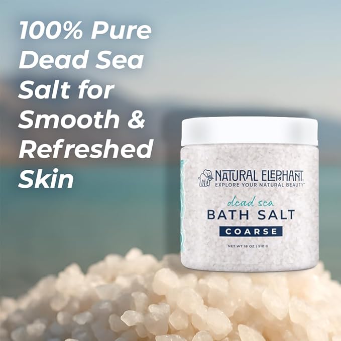 Dead Sea Salt Coarse Grain Bath Soak 18 oz – Relaxing Mineral Soak