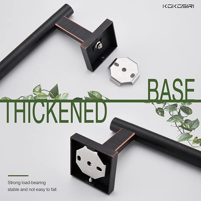 KOKOSIRI Toilet Paper Holder Oil Rubbed Bronze for Bathroom Kitchen Roll Holder Hold Mega Rolls Stainless Steel, 2 Pack, B2005ORB-2P