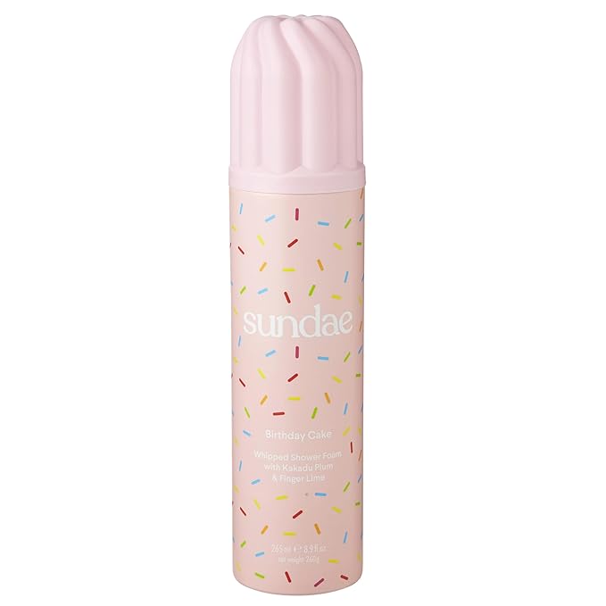 sundae Whipped Shower Foam Birthday Cake Foaming Body Wash 8.9 fl oz, 265ml