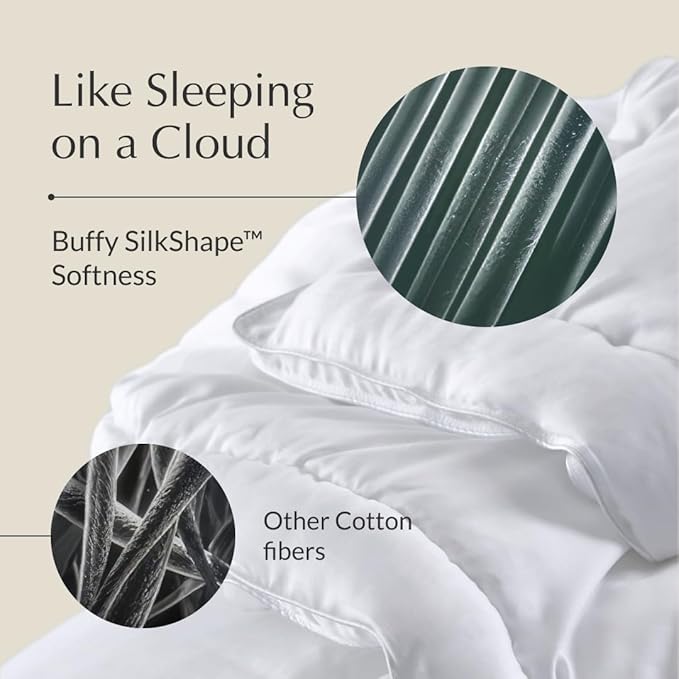 Buffy Cloud Comforter - King Comforter - Eucalyptus Fabric - Hypoallergenic Bedding - King/Cal King