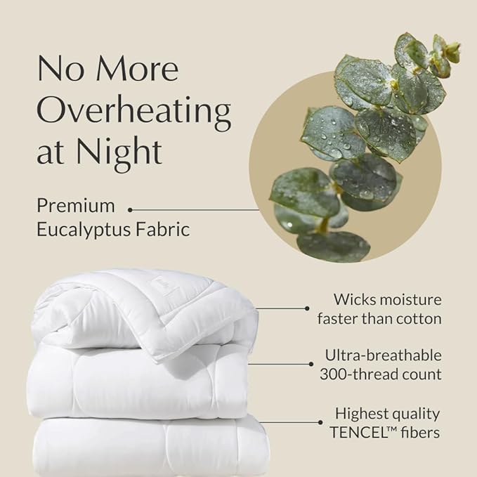 Buffy Cloud Comforter - Twin Comforter - Eucalyptus Fabric - Hypoallergenic Bedding - Twin/Twin XL