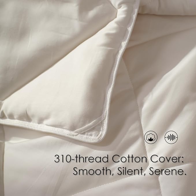 EP Mode Warm Weight Wool Comforter for Winter, Purely Natural Duvet Insert, 100% Australian Wool Filling (400GSM, Size Twin)