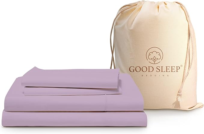 4 Pc Lavender California King Sheet Sets, Egyptian Cotton Cal King Sheet Set for California King Bed Set, 16 Inch Deep Pocket Cal King Bed Sheets - 1 Fitted Sheet,1 Flat Sheet & 2 Pillow Case