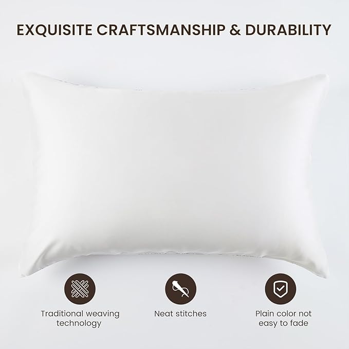 THXSILK Dandelion Style 6A+ Grade Mulberry Silk Pillowcase for Hair and Skin, 22 Momme Silk Pillow Case with Hidden Zipper, Organic Silk Pillowcase Queen Size 20x30 inches, 1PC, Dandelion