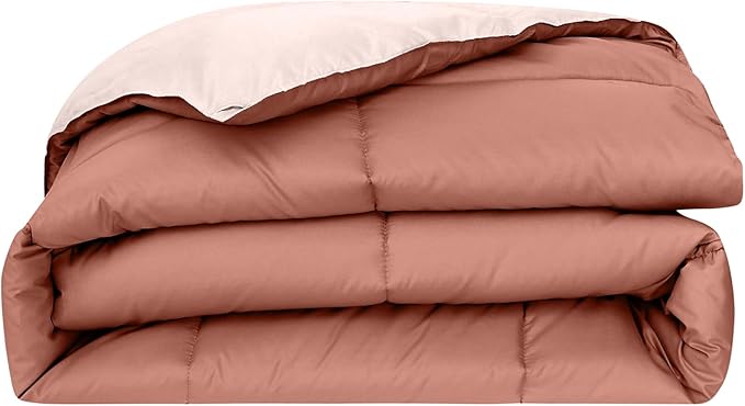 Modern Threads Down Alternative Reversible Comforter Dark Rose/Pink Queen
