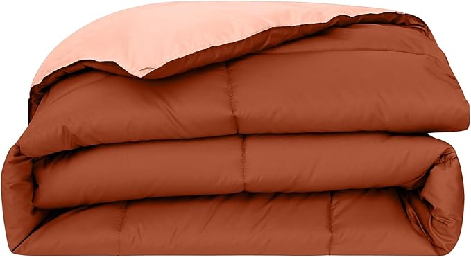 Modern Threads Down Alternative Reversible Comforter Rust/Clay King