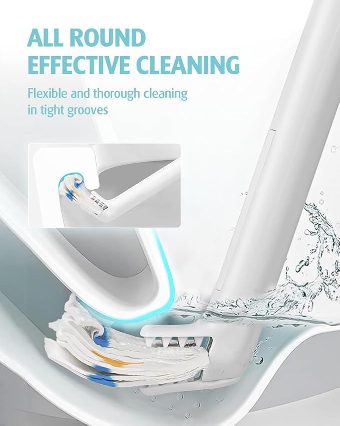 AIR U+ Flushable Toilet Wand Refills, 48 Count Disposable Toilet Brush Refill Pads for Toilet Bowl and Bathroom, Toilet Brush Accessories (Only Refills)
