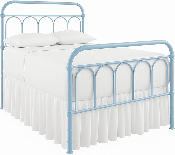 Ruffled Bed Skirt with Split Corners-Dust Ruffle - 14" Drop 100% Microfiber Soft,Sheen & Luxurious Look - Bed Skirts (White -Twin)