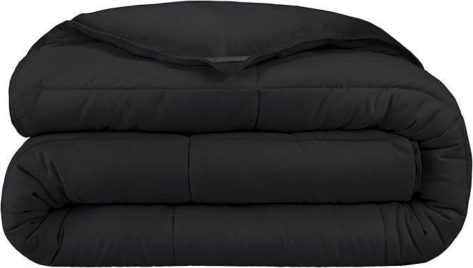Bare Home Duvet Insert Comforter - King/California King - Goose Down Alternative - Ultra-Soft - Premium 1800 Series - All Season Warmth - Bedding Comforter (King/Cal King, Black)