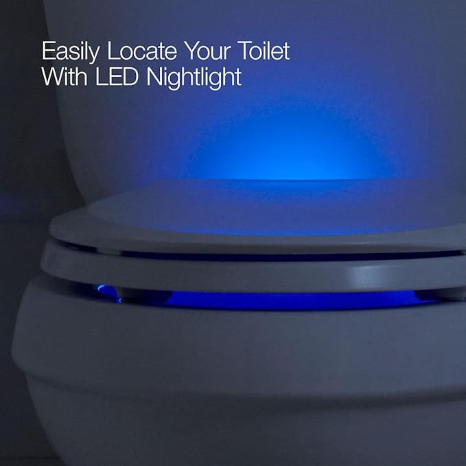 KOHLER CACHET® Nightlight Soft Close Toilet Seat Elongated, ReadyLatch®, Grip-Tight Hardware, SANDBAR