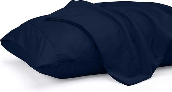Pillow Covers by Utopia Bedding - King Size 2-Pack – Soft Brushed Microfiber – Perfect for Hospitals, Hotels, Guest Rooms – Oeko-TEX Certified, 20x40 Inches (Navy)