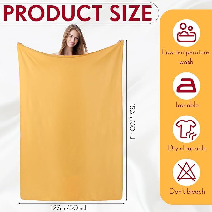 Shimeyao 24 Packs Fleece Throw Blanket Soft Warm Lightweight Fleece Blanket Cozy Throw Bulk for Bed Couch Sofa Home Office Wedding Gifts Suitable for Seasons, 50 x 60 Inches(Classic Color)