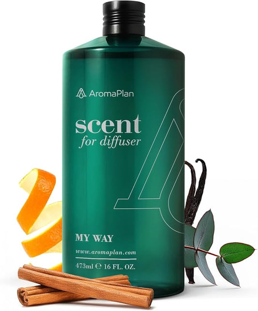 AromaPlan Hotel Scents My Way 16 Fl Oz (473ml), Home Luxury Aroma & Hotel Diffuser Oil- Hotel Diffuser Oil for Aromatherapy- USA Made, Bigger Bottle, Bolder Aroma & Longer Lasting