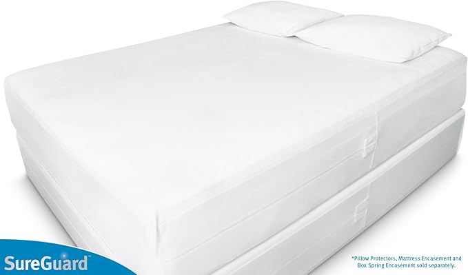 Full XL (13-16 in. Deep) SureGuard Mattress Encasement - 100% Waterproof, Bed Bug Proof, Hypoallergenic - Premium Zippered Six-Sided Cover