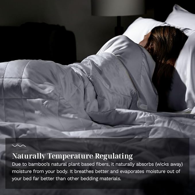 LUXOME Lightweight Blanket | 100% Rayon (Viscose) from Bamboo Fabric & Fill | King/Cal King - 98"x92" | Thermal-Regulating | Stone