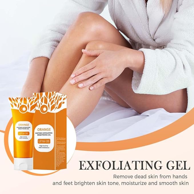 Orange Exfoliating Gel for Face and Body, 2026 New Deep Pore Orange Peeling Scrub, Exfoliating Cleansing Gel Scrub, Deep Clean Pores, Remove Blackheads Moisturize Cleansing (1Pcs, 3.38 Fl Oz)