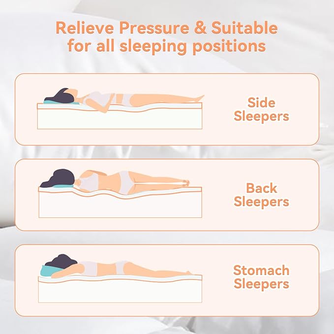 Topllen Twin Mattress Topper for Back Pain Relief, Extra Thick Pillow Top Plush Mattress Pad with Deep Pocket, Soft Pillowtop Twin Size Bed Toppers Filled Fluffy Down Alternative, White