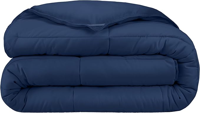 Bare Home Duvet Insert Comforter - Oversized King - Goose Down Alternative - Ultra-Soft - Premium 1800 Series - All Season Warmth - Bedding Comforter (Oversized King, Dark Blue)