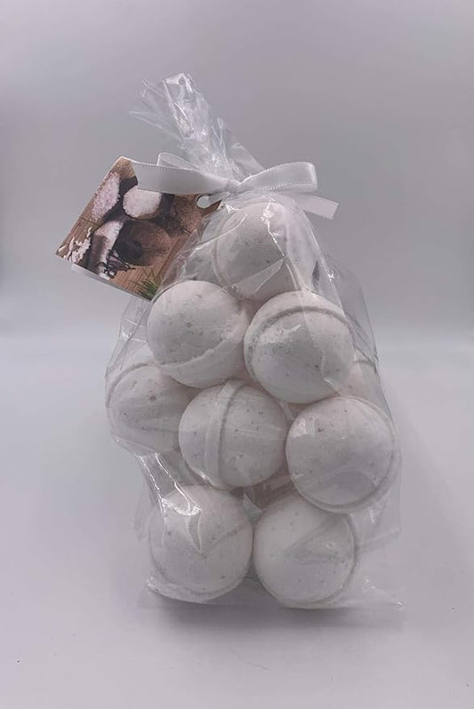 Spa Pure Creamy Coconut BathBombs: 14 Bath Bomb Fizzies with Shea, Mango and Cocoa Butter, Ultra Moisturizing...Great for Dry Skin (14 Count) Pack of 1