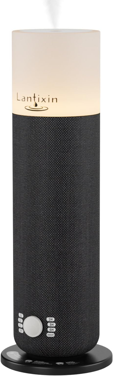 Lantixin Waterless Essential Oil Diffuser Nano Atomization Technology for Large Home-Adjustable and Long Lasting air Diffuser for Hotel Office Bedroom Large Home (Black)