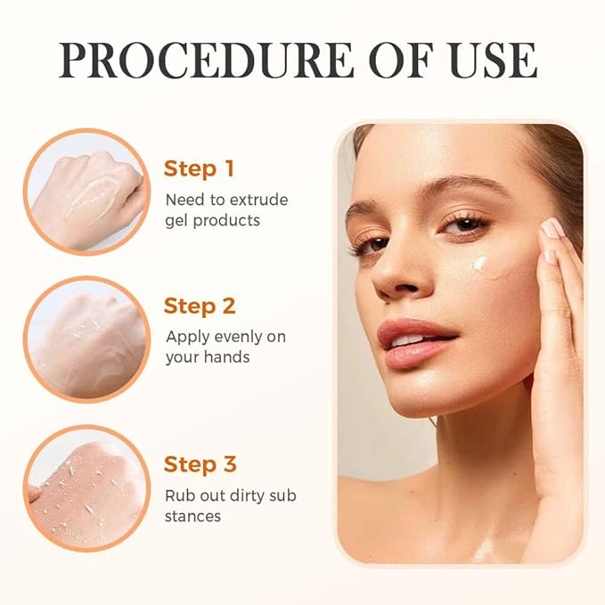 2PCS Orange Exfoliating Gel for Face & Body, 2025 Exfoliating Cleansing Gel Scrub, Orange Enzymes Exfoliatings Gels, Deep Clean Pores, Remove Blackheads & Moisturize Skin, All Types Skin
