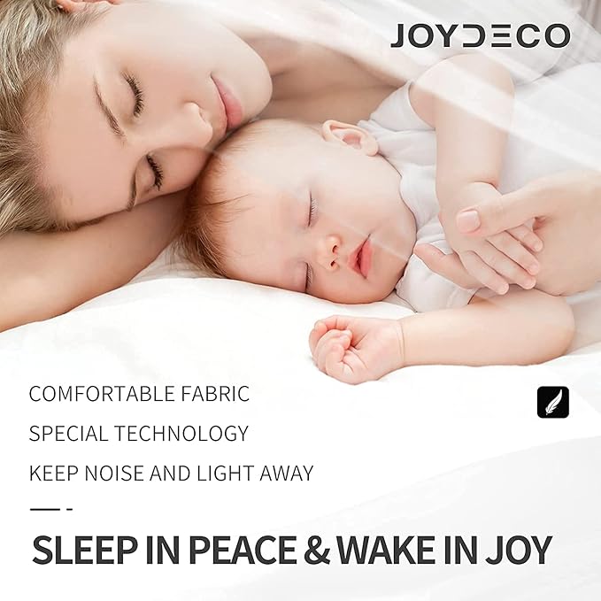 Joydeco White Curtains 54 Inches Long 2 Panels Set, Thermal Insulated Long Curtains& Drapes 2 Burg, Room Darkening Grommet Drapes for Living Room Bedroom Window (W52 x L54 Inch, Greyish White)
