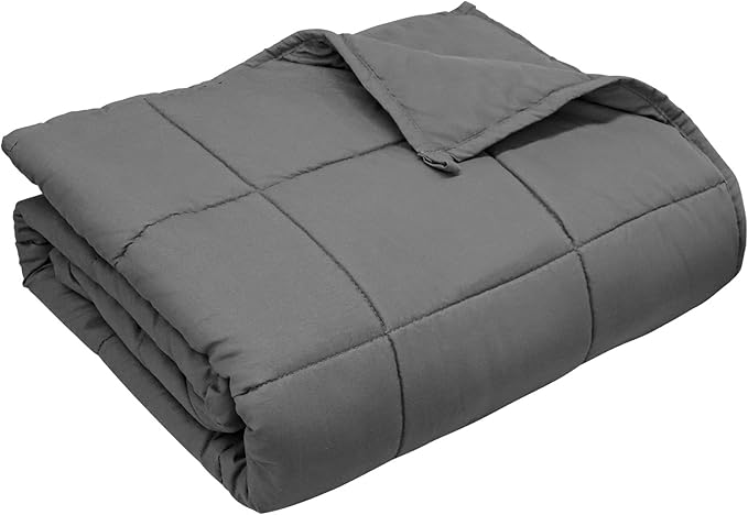 Weighted Blanket for Adults (25 lbs, 78" × 85", Grey) King Size Heavy Blanket for 240-260lbs, Breathable Weighted Throw Blanket with Glass Beads for All Season, Washable