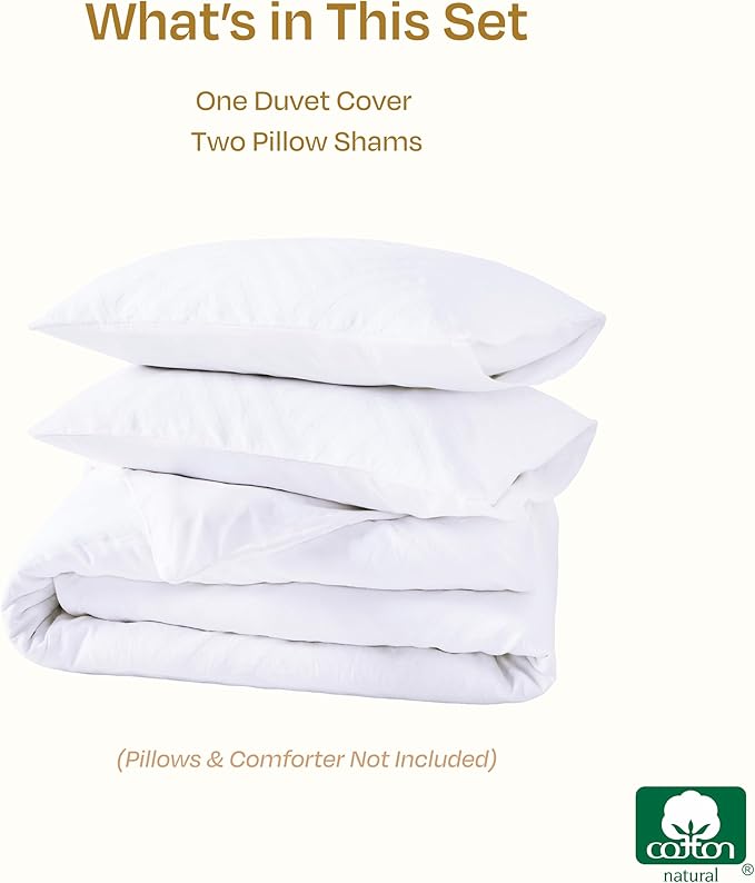 California Design Den Duvet Cover Queen Set - 100% Cotton 3 Piece White Duvet Cover & Sham Set, Soft Textured (92" x 90") - White Geo Matelassé Pattern