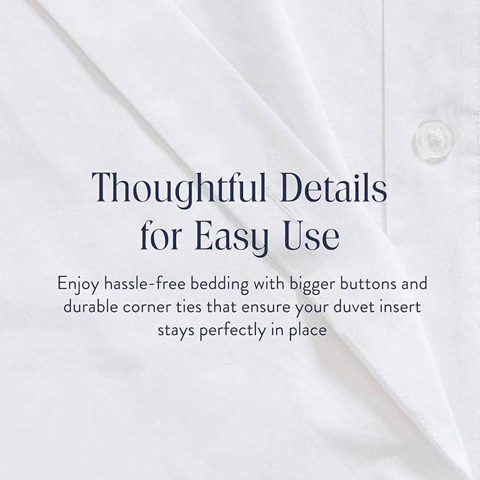 Brooklinen Luxury Sateen Duvet Cover Set - 100% Cotton, Full/Queen Size in White - Includes 1 Duvet Cover and 2 Standard Pillowcases - Best Full/Queen Duvet Covers
