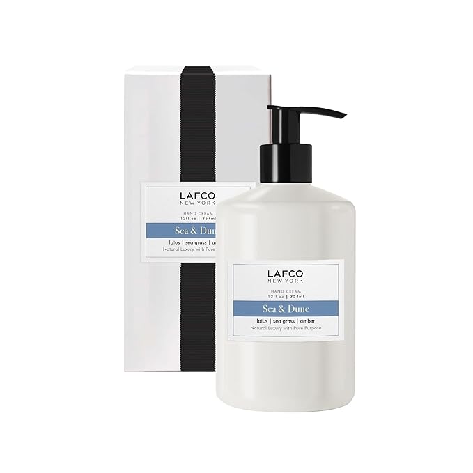 LAFCO New York Hand Cream, Sea & Dune - 12 oz - Restores & Repairs Skin - All Skin Types - Hypoallergenic, Synthetic Free & Cruelty Free - Made in Italy