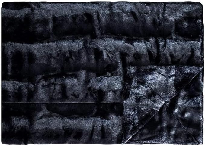 Minky Couture Sorbet Blanket - Ultra-Soft Throw for Silky Smooth Comfort - Premium Decorative Throw Blanket - Midweight, Breathable Fabric - Machine Washable Adult, Black