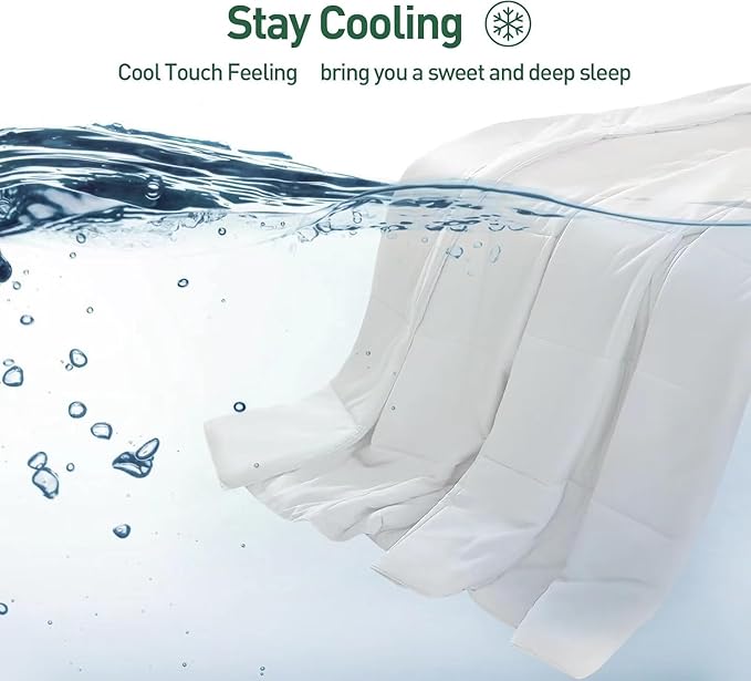 100% Viscose Made from Bamboo Comforter, Soft Lightweight King Size Summer Cooling Comforter Down Alternative Duvet Insert ，8 Corner Tabs, （White-Summer，102x90）