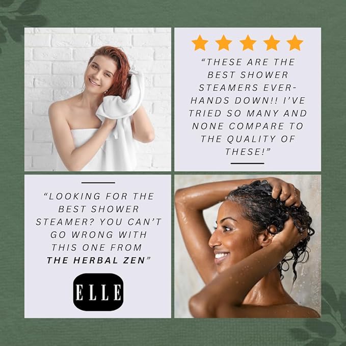 Aromatherapy Shower Steamer Gift Set - Christmas Gift - Adult Stocking Stuffer - USA Made - Shower Bomb Tablets Made with Soothing Natural Essential Oils - Relaxation Gift for Women and Men