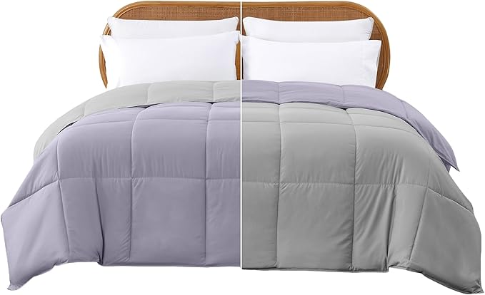 Modern Threads Down Alternative Reversible Comforter Purple/Silver King