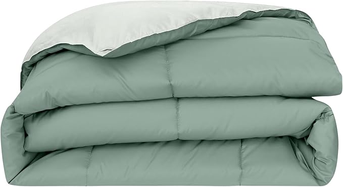 Modern Threads Down Alternative Reversible Comforter Ivory/Sage Green Queen