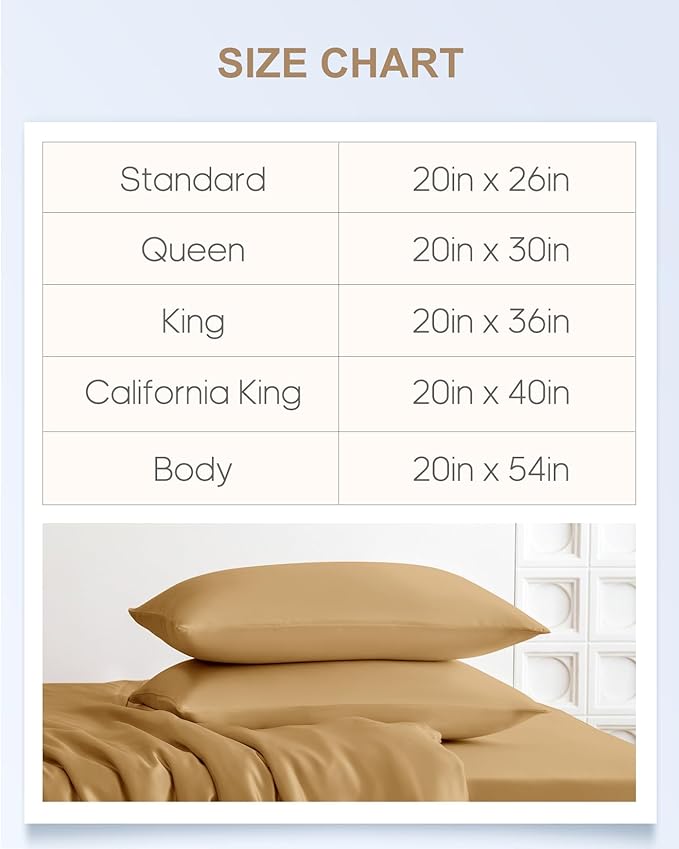 THXSILK 100% Pure Mulberry Silk Pillowcase for Hair and Skin, 22 Momme Zipper Silk Pillow Case Standard Size, Real Silk Pillowcase with Zipper, Anti Aging Acne Free (Metallic Gold, Standard 20"x26")