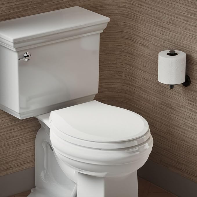KOHLER 4639-RL-0 Cachet ReadyLatch Round Toilet Seat Soft Close, White