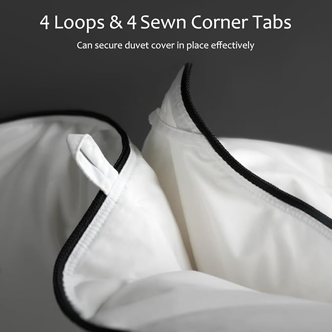Luxury Down Fiber Comforter Twin/Twin XL Size - High Fill Power Medium Warmth for All Season Duvet Insert - Light Weight, Lvory White (68" x 90")