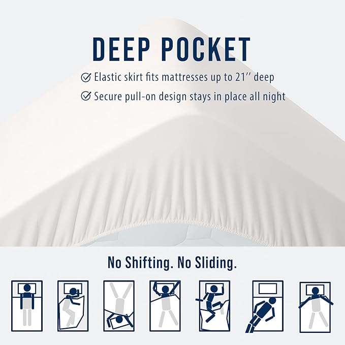 OLANLY Twin Quilted Fitted Mattress Pad – Soft Down Alternative Pillow Top Mattress Topper, Cooling Comfort Breathable Mattress Cover, Machine Washable Deep Pocket Mattress Protector, Off White