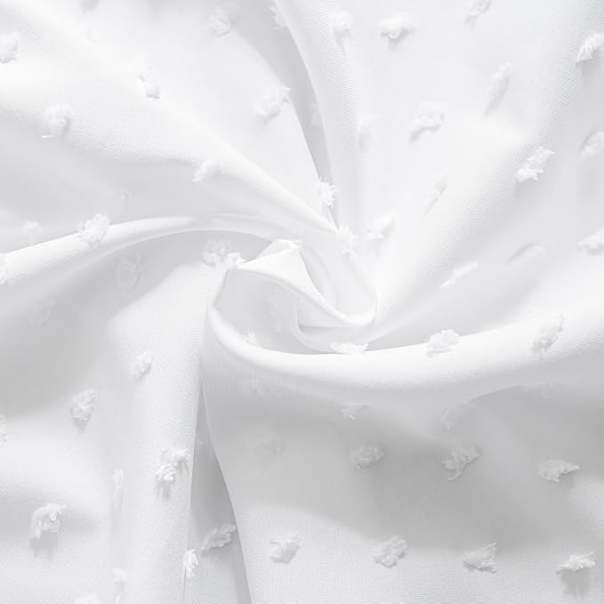 Tufted Dot Bed Skirt Twin Size,Ruffled Bed Skirt with Split Corners, Twin Bed Skirt 16 Inch Drop, Boho Twin Size Bed Skirt White for Ruffled Bed Skirt with Split Corners, Bed Skirt Twin Size