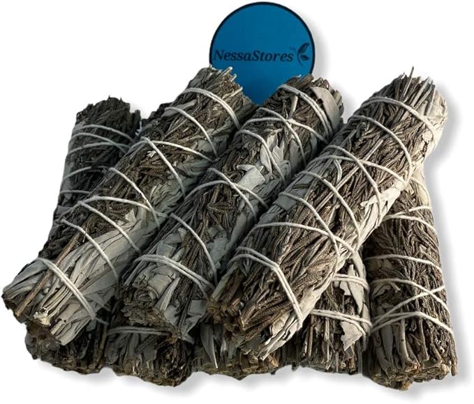 NESSASTORES - White Sage + Lavender Smudge Incense 5" Bundle #JC-182 (1 pcs)